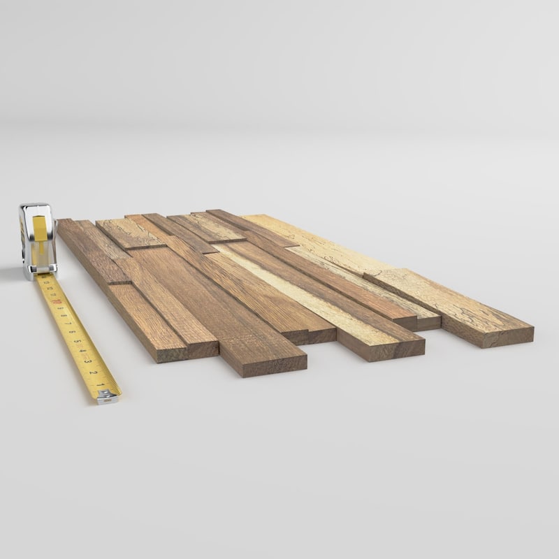 23 7/8"W x 11 7/8"H x 1/2"P Hacienda Wood Mosaic Wall Tile, Old Boat Wood - 23 7/8"W x 11 7/8"H x 1/2"P