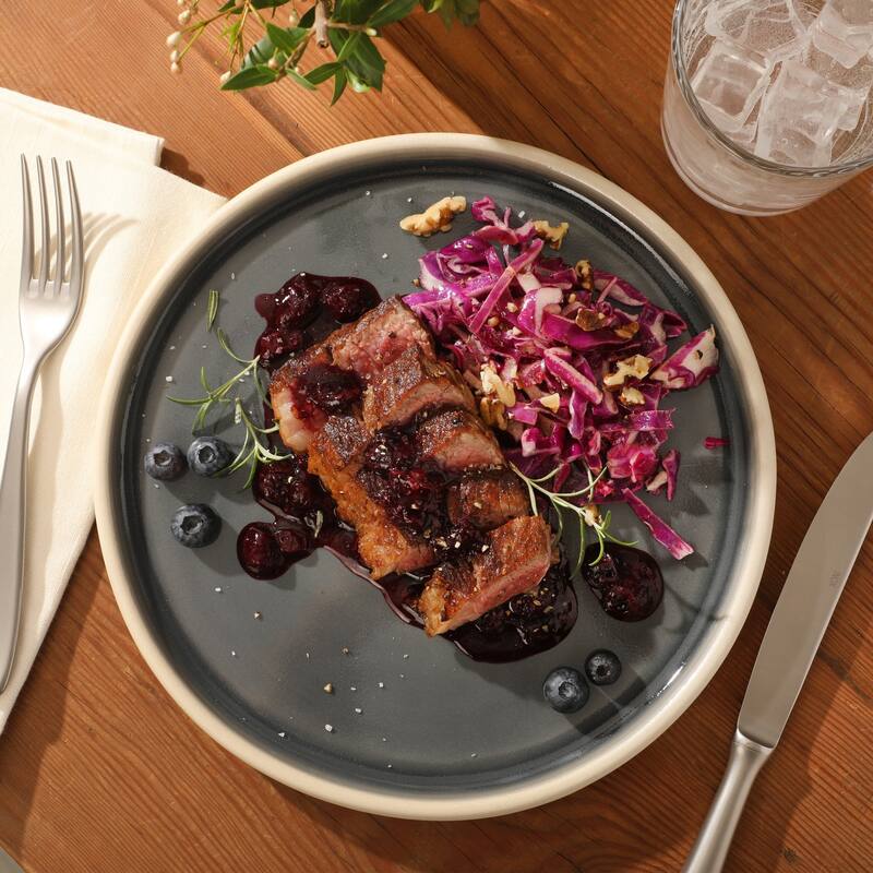 Gibson Elite - Made in Portugal - Port Gaia 10.2 Inch Dinner Plates Set of 4 - Reactive Glaze Dish Set