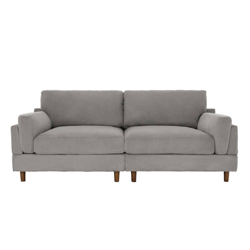 Modern 90" Loveseats Corduroy Sectional Sofa