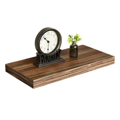 12" Deep Wall Shelves, Floating Wall Shelf Large Floating Shelves, 23.62" L x 11.81" D x 2" T, Deeper Than Others, Retro
