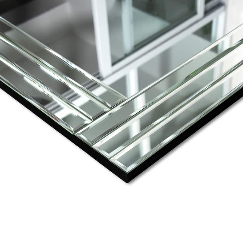 KOHROS Modern Sliver Rectangle Decorative Wall Mirror - 23.6 in. x 35.4 in.