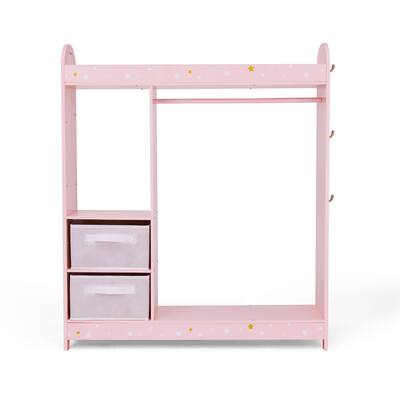 Fashion Twinkle Star Prints Jasmine Toy Dress Up Unit Kids Furniture - 37.5"L x 11.75"W x 42.75"H