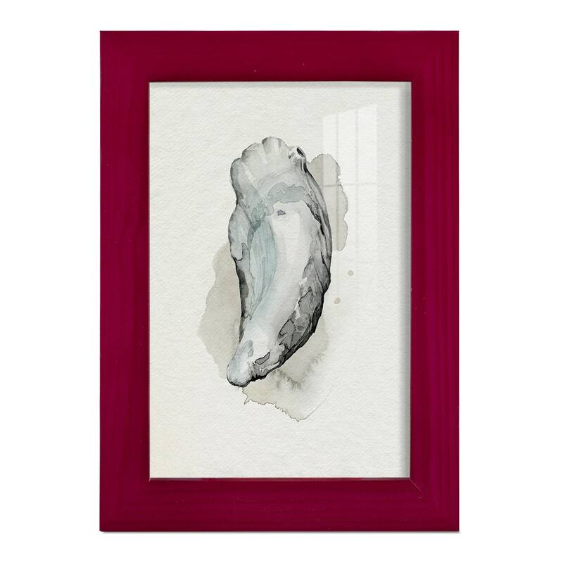 Oysters on the Bay II -Framed Print w/glass-Cherry Red
