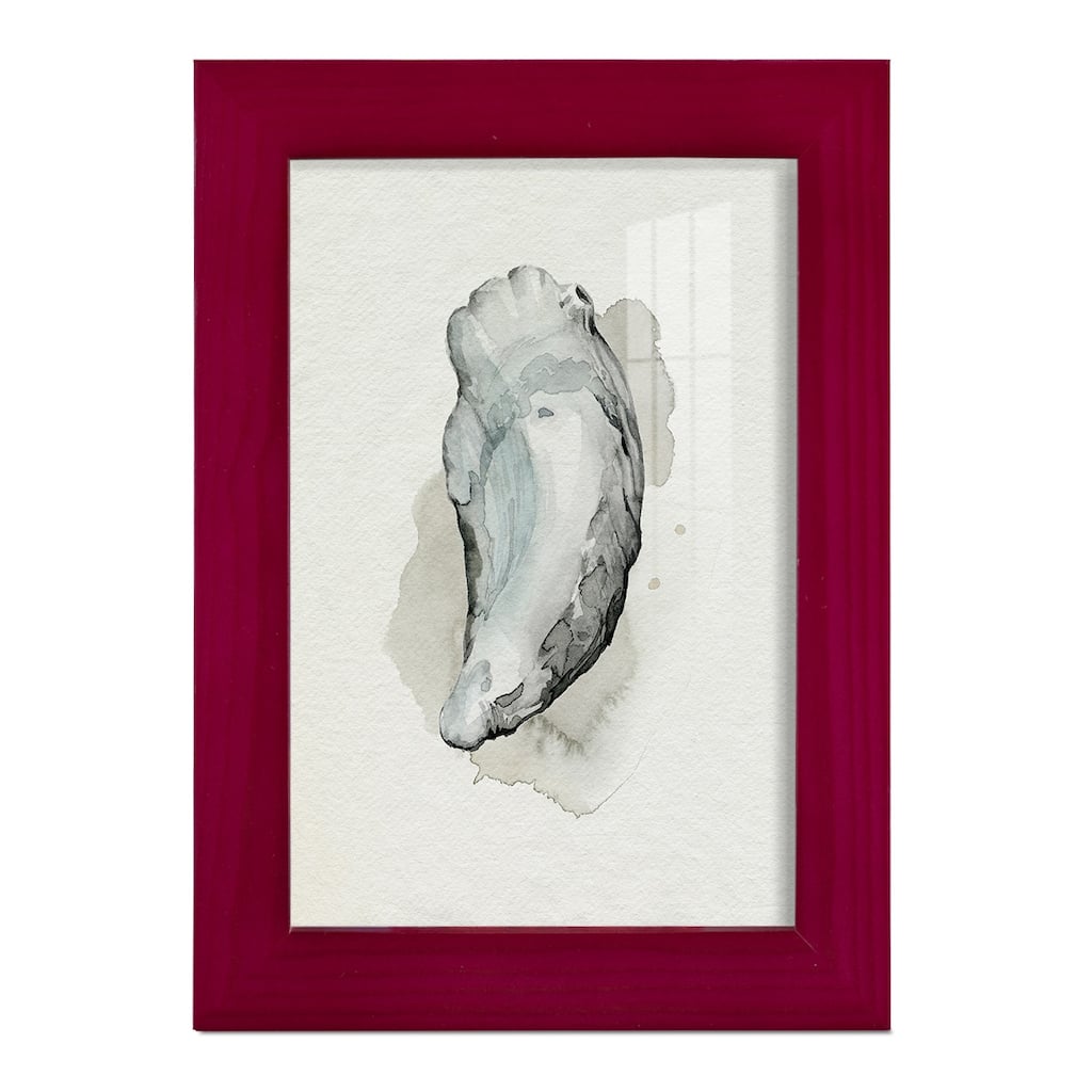 Oysters on the Bay II -Framed Print w/glass-Cherry Red