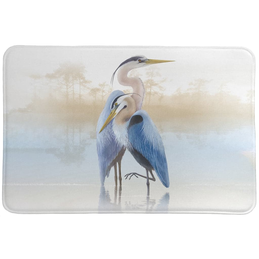 Laural Home Misty Heron Memory Foam Rug 21x34