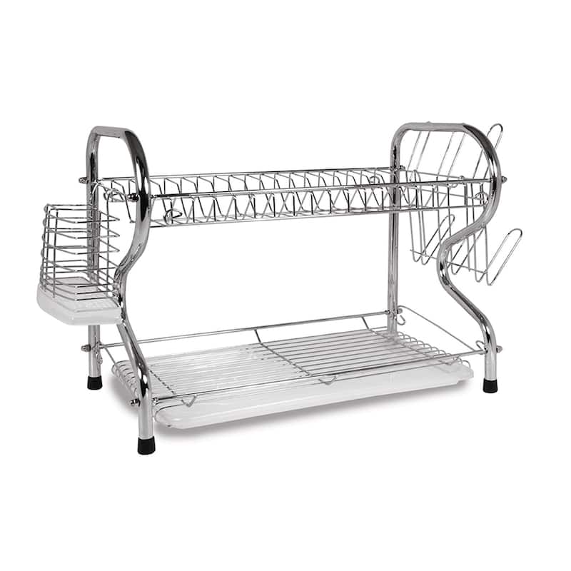 Better Chef 16-inch 2 Level Dish Rack - Silver