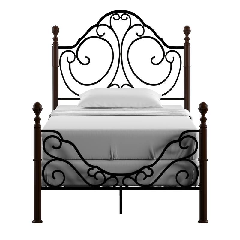 LeAnn Graceful Scroll Bronze Finish Iron Bed by iNSPIRE Q Classic