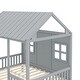preview thumbnail 11 of 20, Full Size Wood House Bed With Twin Size Trundle