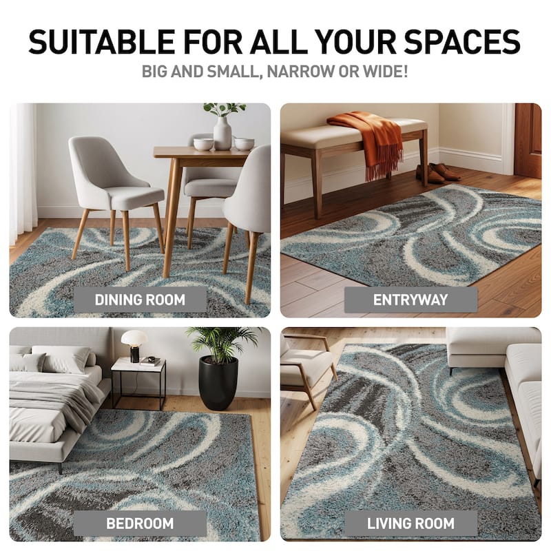 World Rug Gallery Contemporary Cozy Plush Shag Area Rug