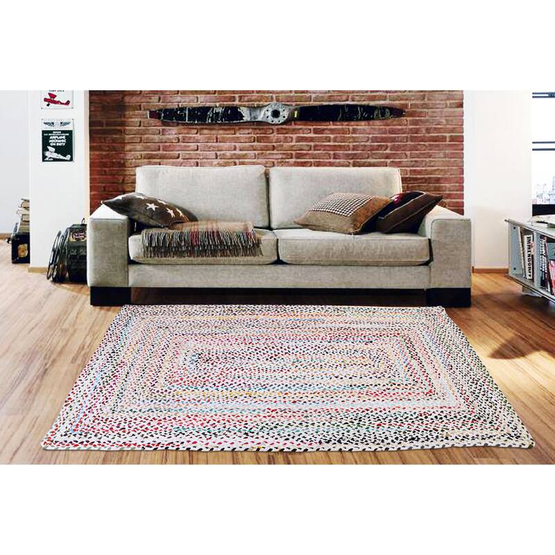 Hand-Woven Colorful Cotton Area Rugs - Vibrant and Artistic Touch for Your Space