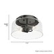 preview thumbnail 5 of 5, Hunter Hartland 2-Light Flush Mount Ceiling Light, Damp Rated - Bathroom, Bedroom, Hallway - Farmhouse, Industrial