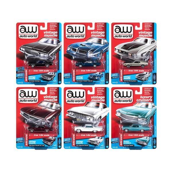 Shop Autoworld Muscle Cars Premium 2018 Release 2 B Set Of 6 1 64