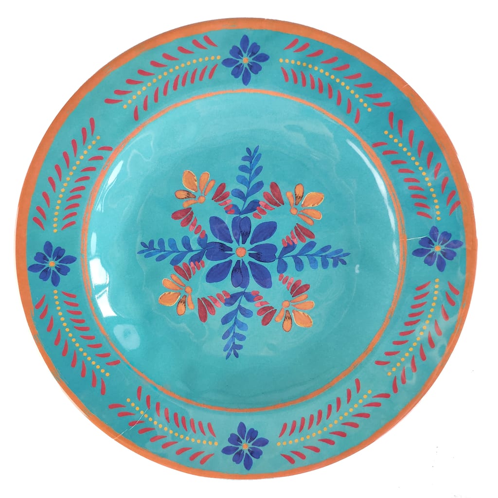 HiEnd Accents Bonita Melamine Collection Salad Plate, 4 PC