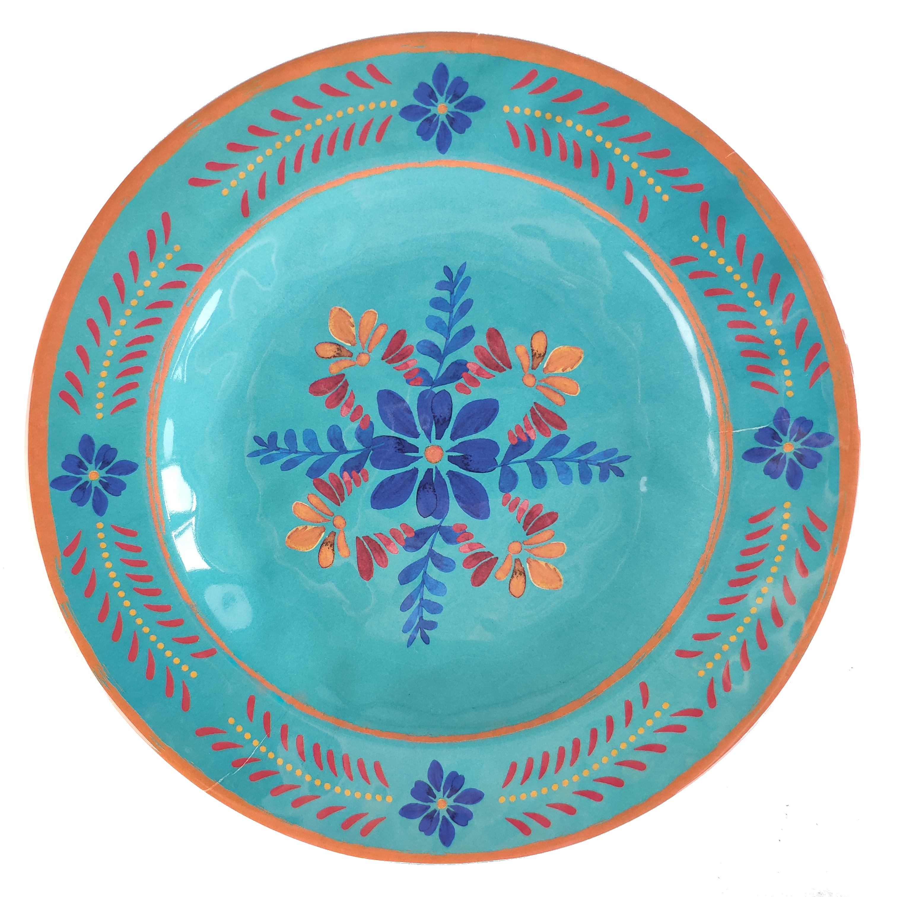 HiEnd Accents Bonita Melamine Collection Salad Plate, 4 PC