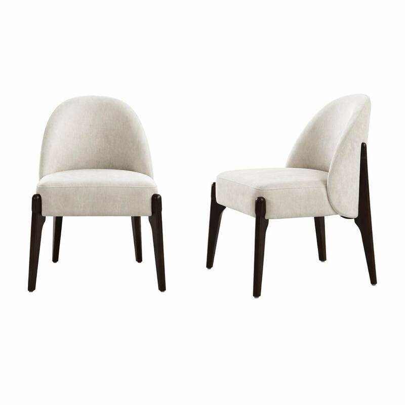 Oslo Chenille Wood Side Chair Set of 2