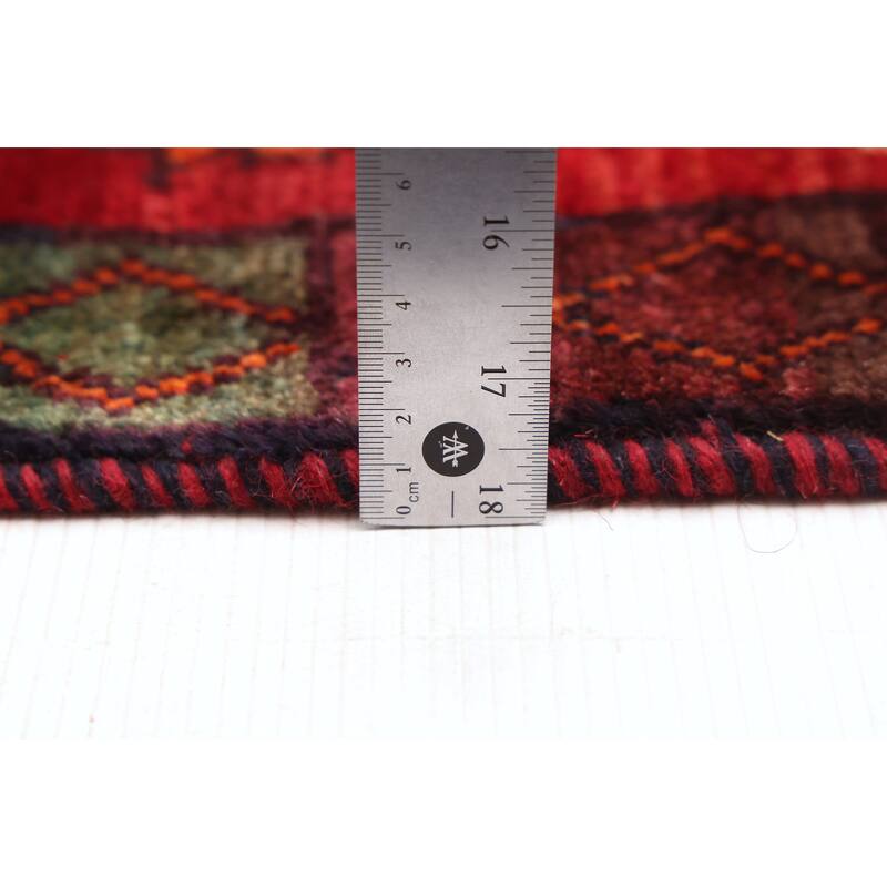 ECARPETGALLERY Hand-knotted Melis Vintage Dark Red Wool Rug - 4'0 x 6'2