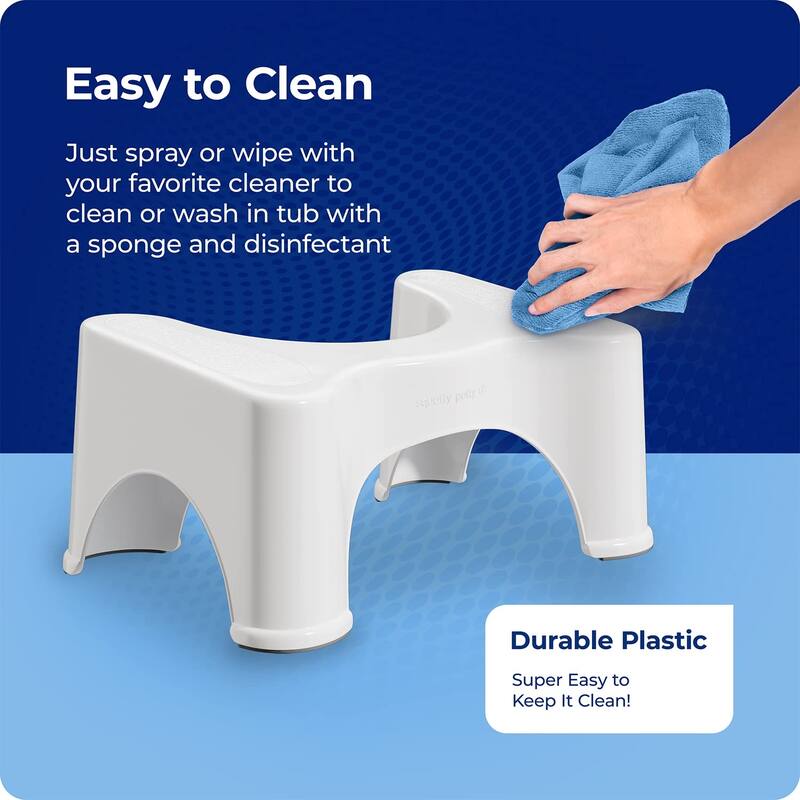 Squatty Potty The Original Bathroom Toilet Stool, 9 Inch Height, White, (Pack of 1) - White