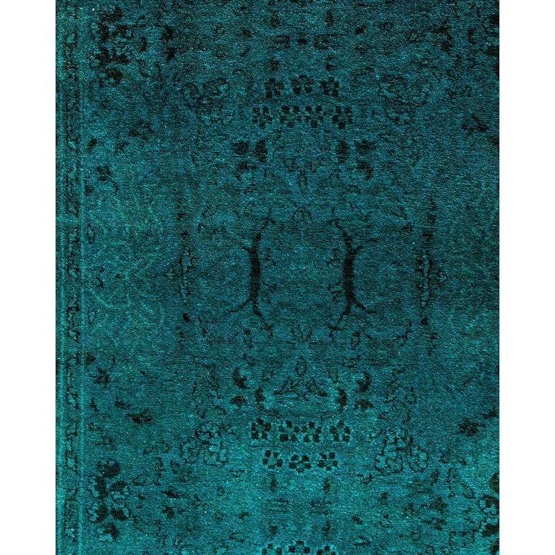 Contemporary Overdyed Wool Hand Knotted Runner - 2' 6" x 9' 6"