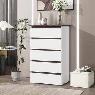 tall skinny white dresser for Bedroom with 7 Drawers, 52