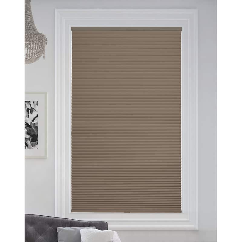 BlindsAvenue Cordless Blackout Cellular Honeycomb Shade, 9/16" Single Cell, Warm Cocoa