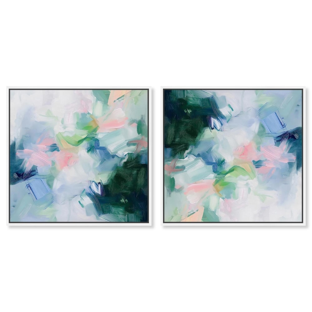 Soft Blues Canvas by Art Remedy