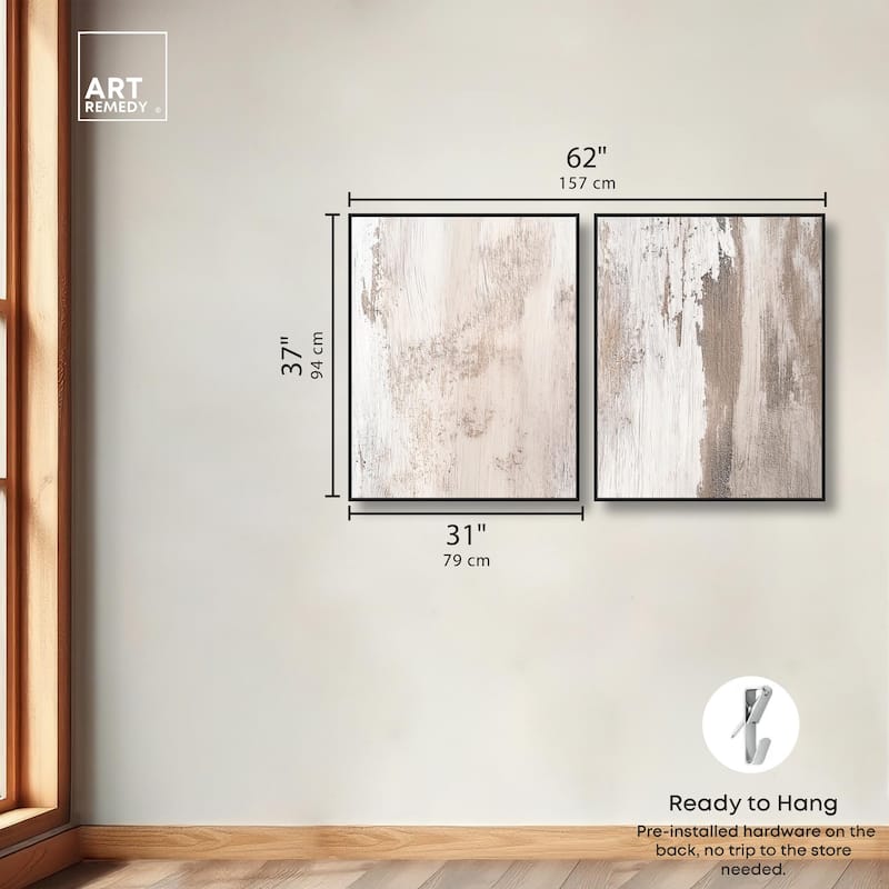 Striated Texture III Canvas Set of 2 by Art Remedy