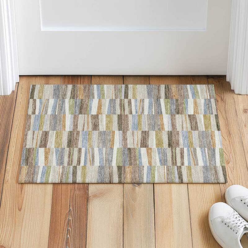 Machine Washable Indoor/ Outdoor Modern Antonito Chantille Rug