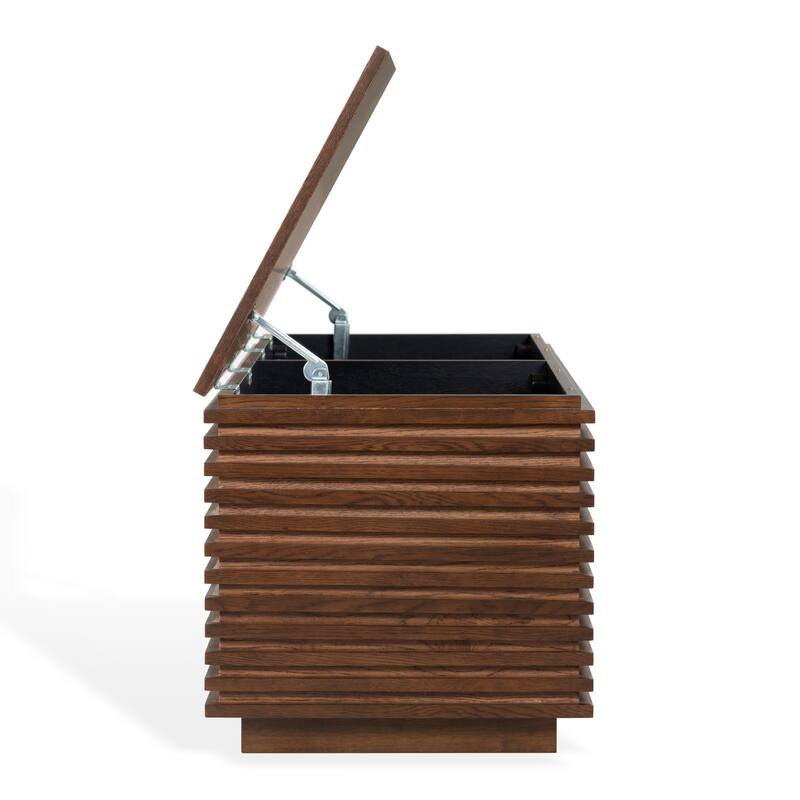 SAFAVIEH Couture Zuzu Wood Storage Bench - 50"W x 18"D x 18"H