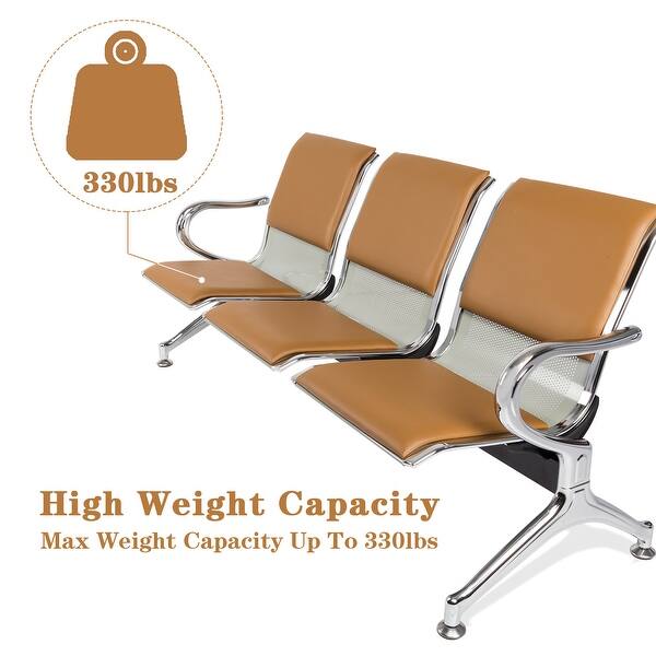 Kinbor 3 Seat Waiting Room Chair Reception Bench Guest Visitor Chair Waiting Bech Lobby Chairs For Bank Office Hospital Overstock 31523581