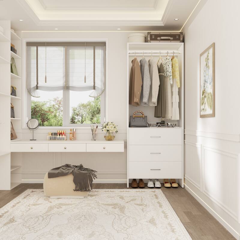 Cimly Freestanding Closet Sytem, Closet Organizer Wardrobe for Walk-in and Reach-in Closet