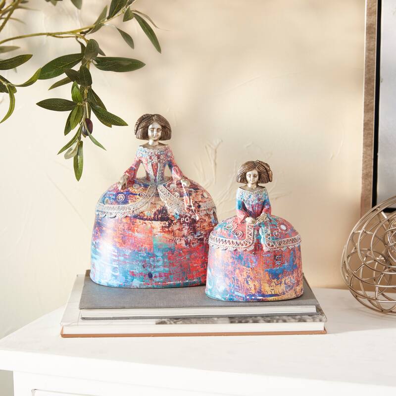 Multi Polystone Tuscan Sculptures (Set of 2)