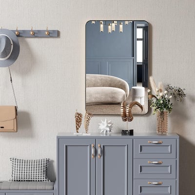 24x36 Inch Metal Framed Rectangular Bathrrom Mirror for Wall