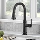 preview thumbnail 83 of 154, Kraus 2-Function 1-Handle 1-Hole Pulldown Sprayer Brass Kitchen Faucet KPF-4102 - 16 3/4" Height (Allyn collection) - MB - Matte Black