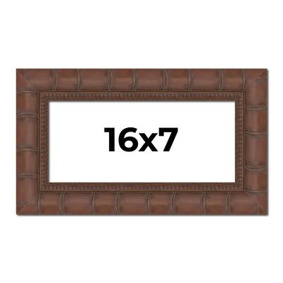 16x7 Frame Pewter Solid Wood Picture Frame Width 1.625 Inches | Interior Frame Depth 0.6875 Inches