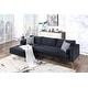 preview thumbnail 1 of 28, Nestfair L-Shape Upholstered Sectional Sofa with Two Pillows Black