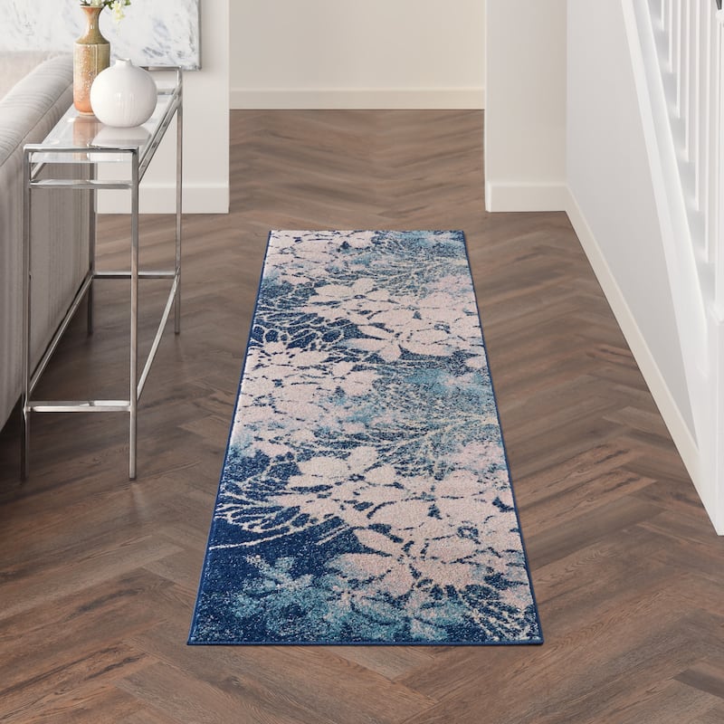 Nourison Tranquil Contemporary Abstract Floral Area Rug
