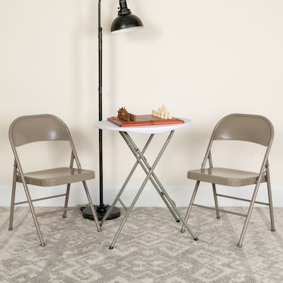 2 Pack Double Braced Metal Folding Chair