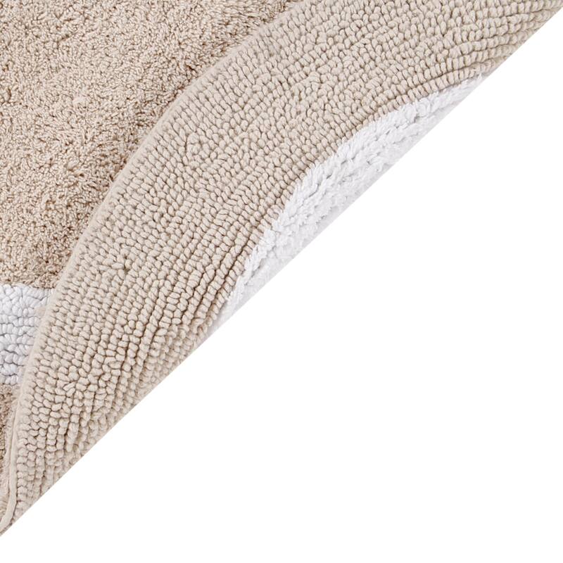 Better Trends Hotel Collection in Race Track 100% Cotton Super Absorbent Reversible Double Sided Machine Washable Bath Mat Rug