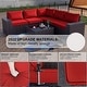 preview thumbnail 69 of 125, Kullavik 13 Pieces Outdoor Patio Furniture Set with Fire Pit Table w/ Wide Armrests
