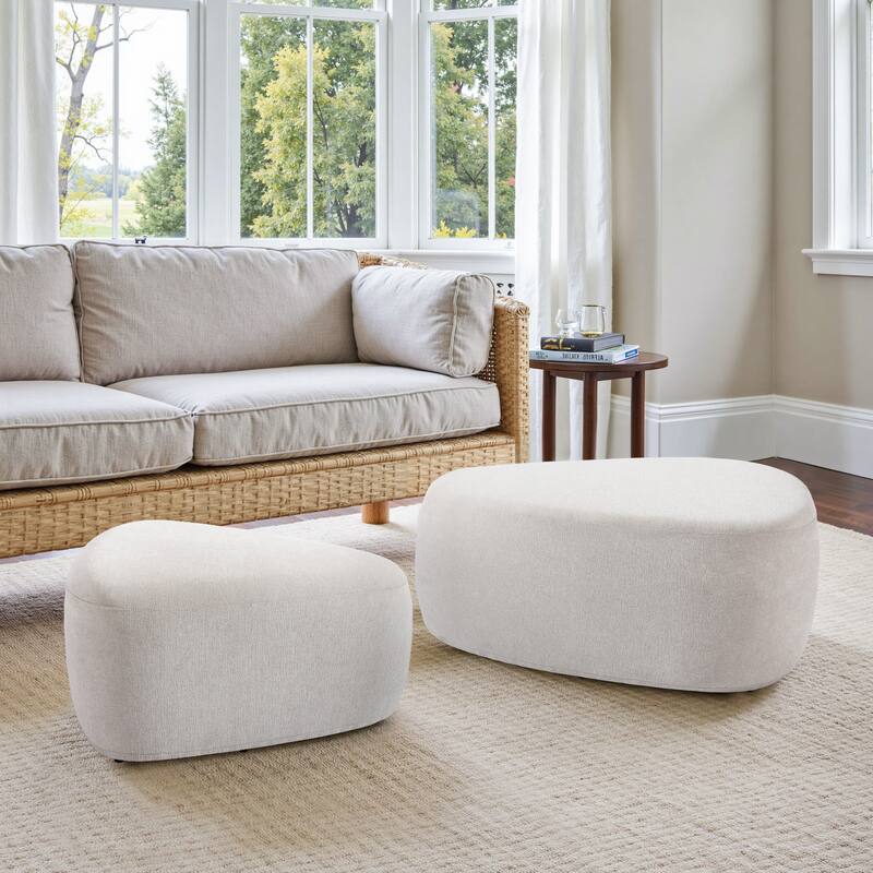 Oversized Triangle Cocktail Ottoman (Set of 2)