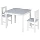 preview thumbnail 1 of 7, Kids 3 Piece Table and Chair Set Ideal for Arts, Meals, Lightweight Wooden Homework Activity Center, Toddlers Age 3+ Grey