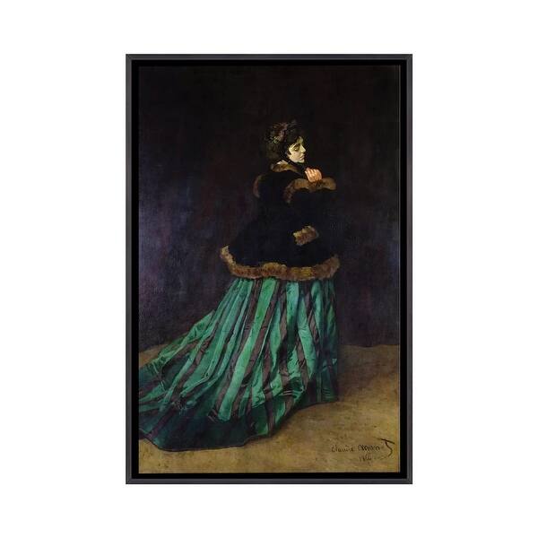 monet camille green dress Camille with Green Parasol (1876) by Claude Monet main image 0