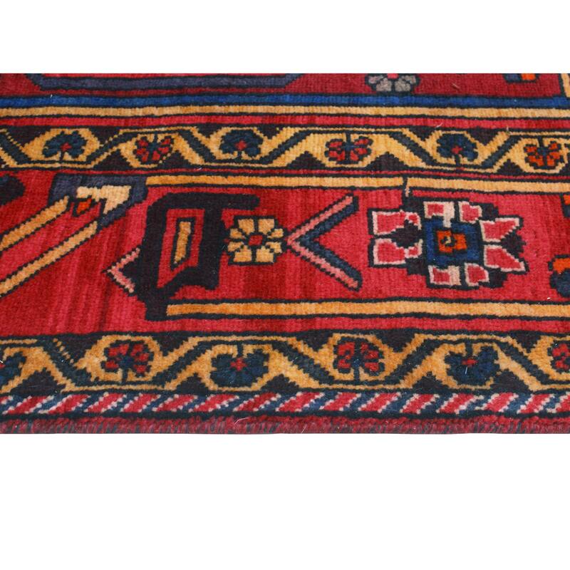 Fine Vintage Bakhtiari Guldana Burgundy/Gold Rug - 6'6" x 9'8"