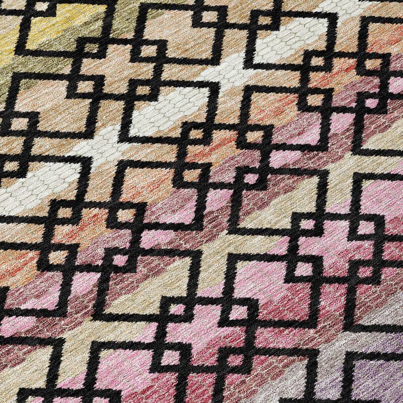 Machine Washable Indoor/ Outdoor Cabo Stripe Chantille Rug