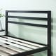 preview thumbnail 3 of 8, Priage by ZINUS Black Metal Platform Bed Frame w/ Headboard