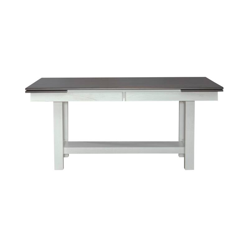 Brook Bay White Trestle Table Set with Chairs Optional- 5, 6, or 7 Pieces