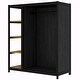 preview thumbnail 21 of 22, Metal Floor Bed Frame with Wardrobe and Built-In Storage Shelves