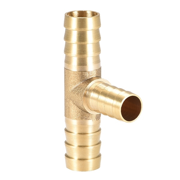 10mm x 12mm x 10mm Brass Hose Reducer Barb Fitting Tee T-Shaped 3 Way Barbed 