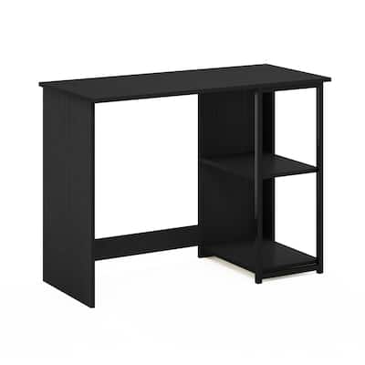Modern 40 Inch Computer Desk - Home Office Workstation - Sleek Design - Black & Americano Finish