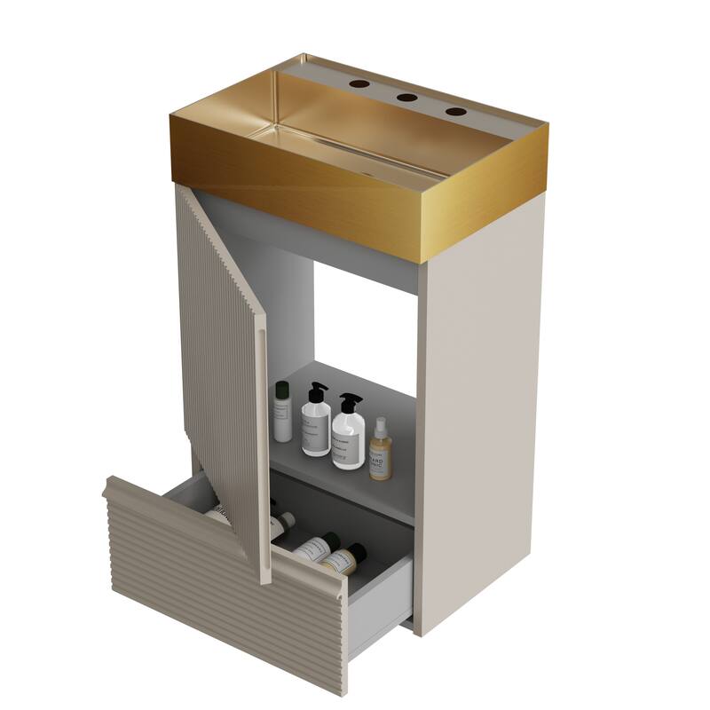 20"Bathroom Vanity with Stainless Steel Sink